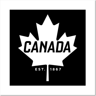 Canada Maple Leaf design - Canada Est. 1867 Vintage Sport Posters and Art